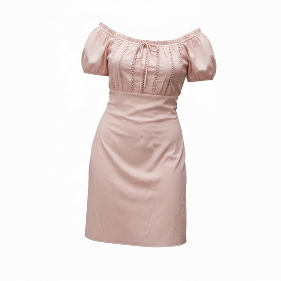 Lulus Wisteria Blush Pink Embroidered Mini Dress Size Small - Picture 9 of 13